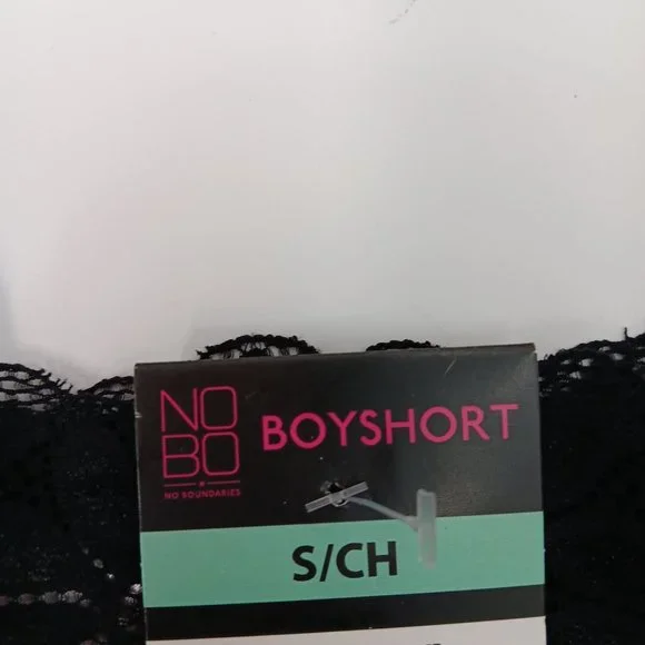NOBO BOYS SHORT WHITE/BLACK  BRIEF FOR WOMEN SIZE SMALL - Picture 8 of 9